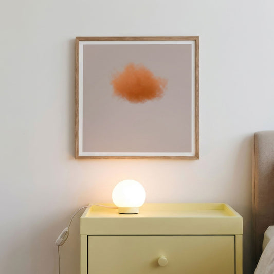 Framed Wall Art Of Colorful Cloud · Orange, Square