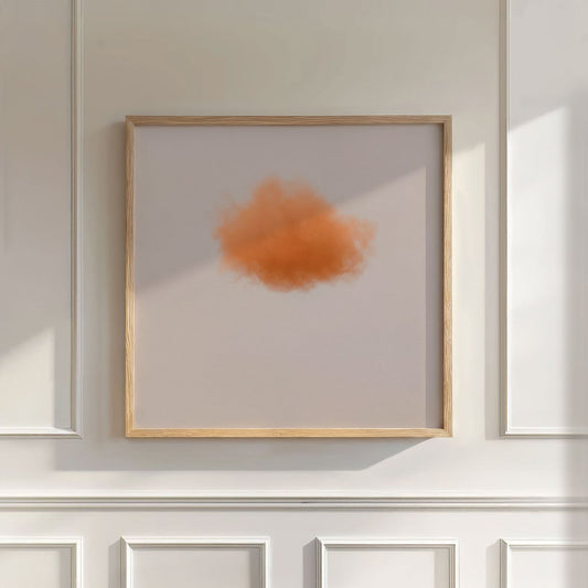 Colorful Cloud · Orange, Wall Art, Square