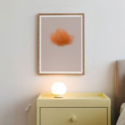 Framed Wall Art Of Colorful Cloud · Orange, Vertical