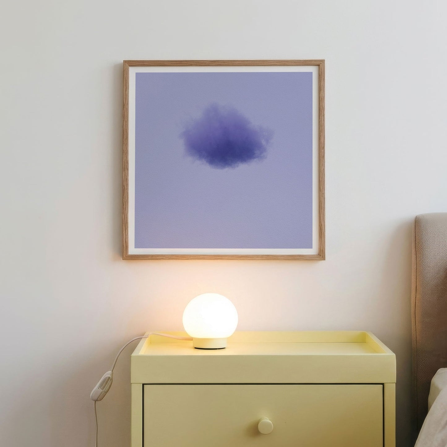 Framed Wall Art Of Colorful Cloud · Purple, Square