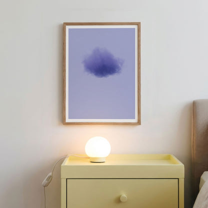 Framed Wall Art Of Colorful Cloud · Purple, Vertical