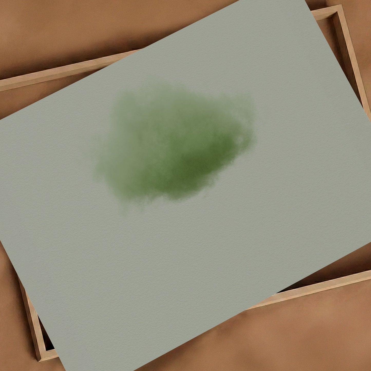 Art Print Showcase Of Colorful Cloud · Sage Green, Horizontal