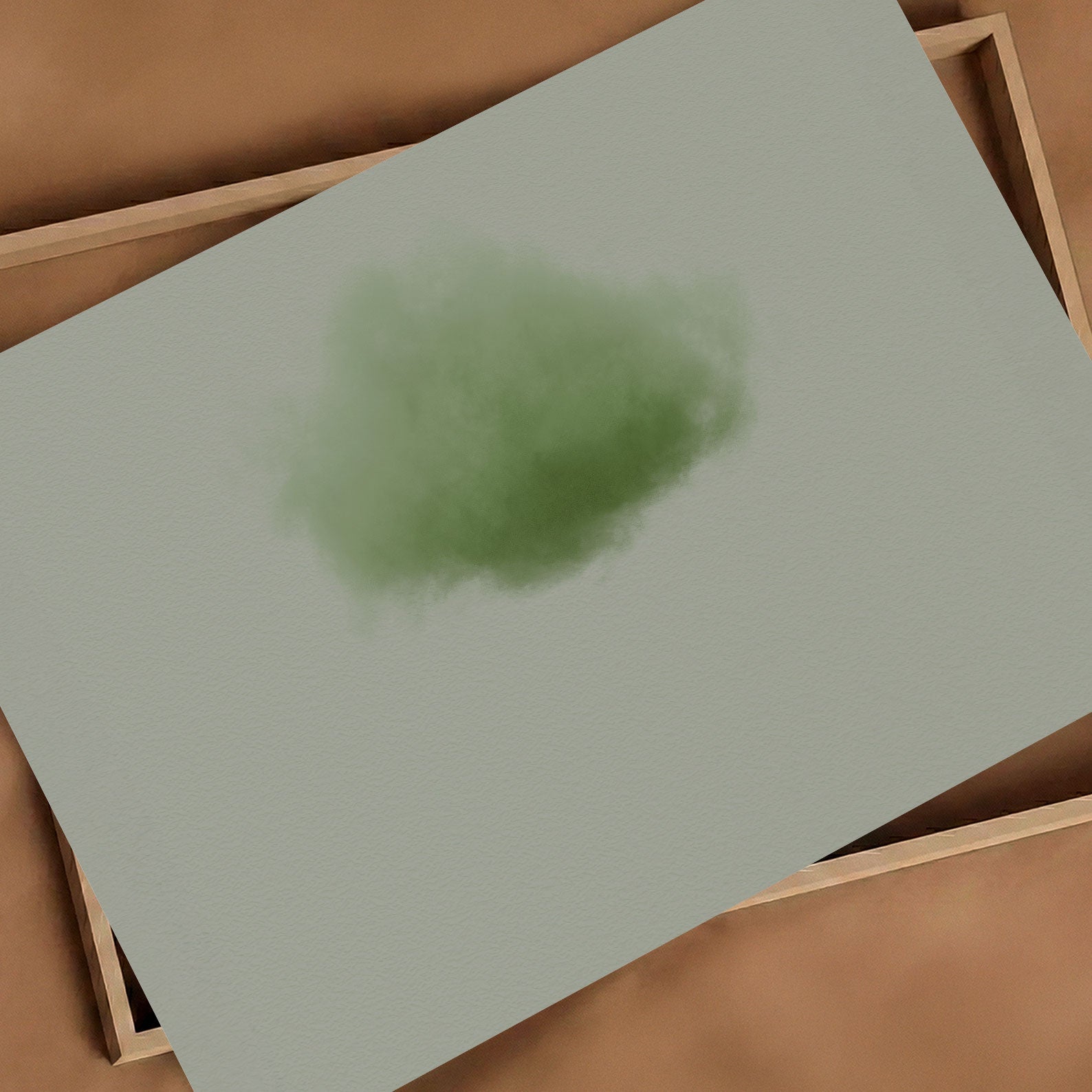 Art Print Showcase Of Colorful Cloud · Sage Green, Horizontal