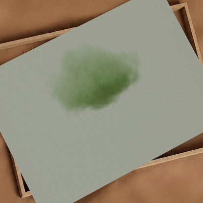 Art Print Showcase Of Colorful Cloud · Sage Green, Horizontal