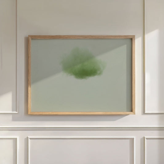 Colorful Cloud · Sage Green, Wall Art, Horizontal