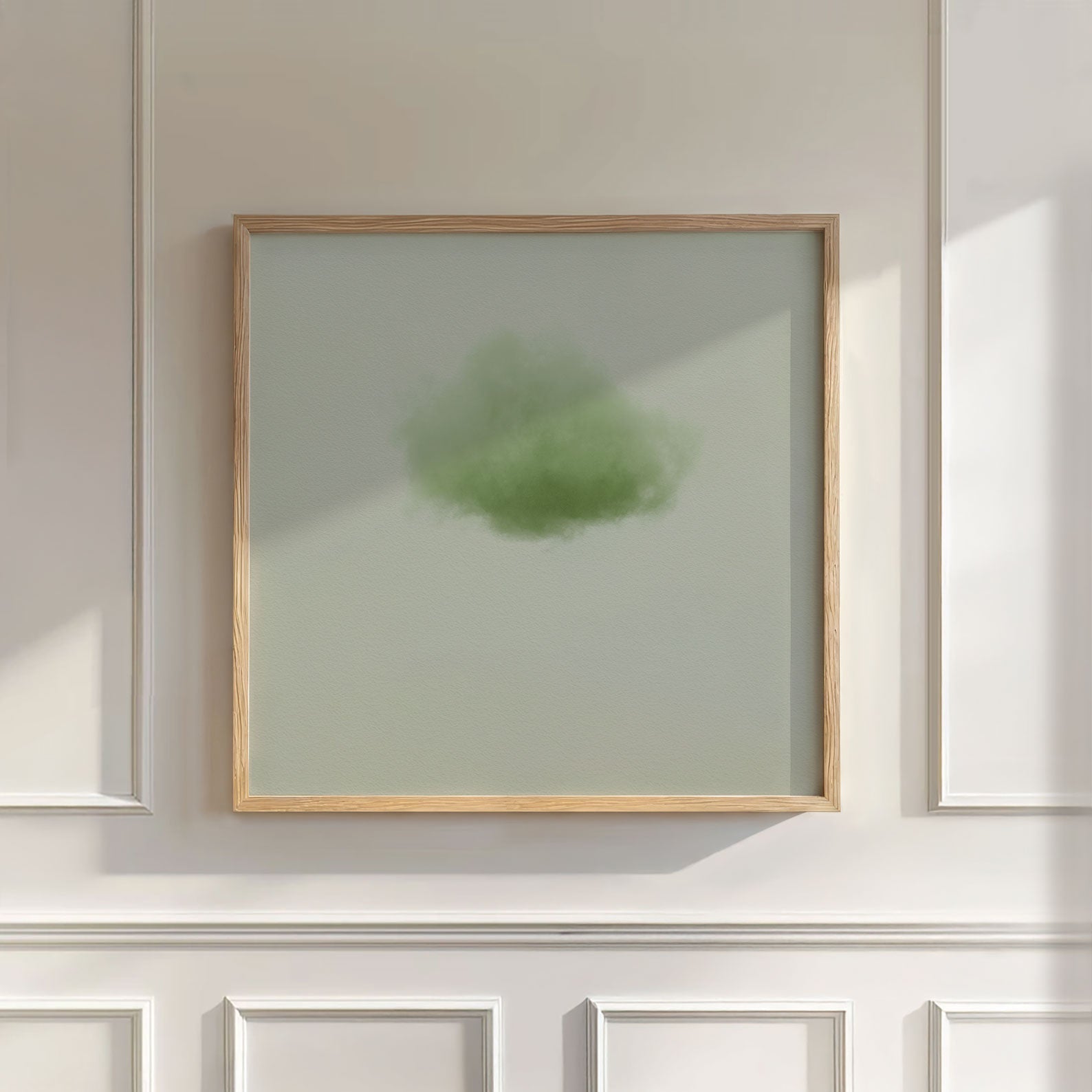 Colorful Cloud · Sage Green, Wall Art, Square