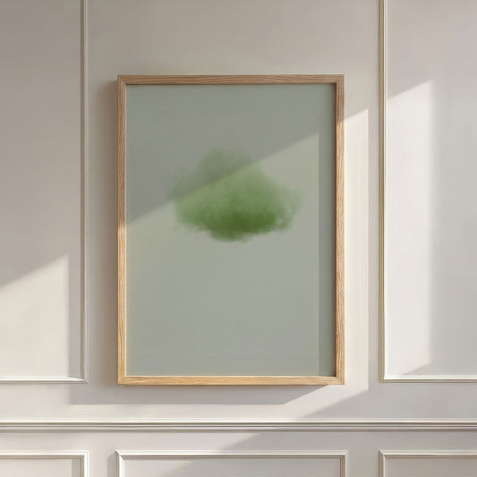 Colorful Cloud · Sage Green, Wall Art, Vertical