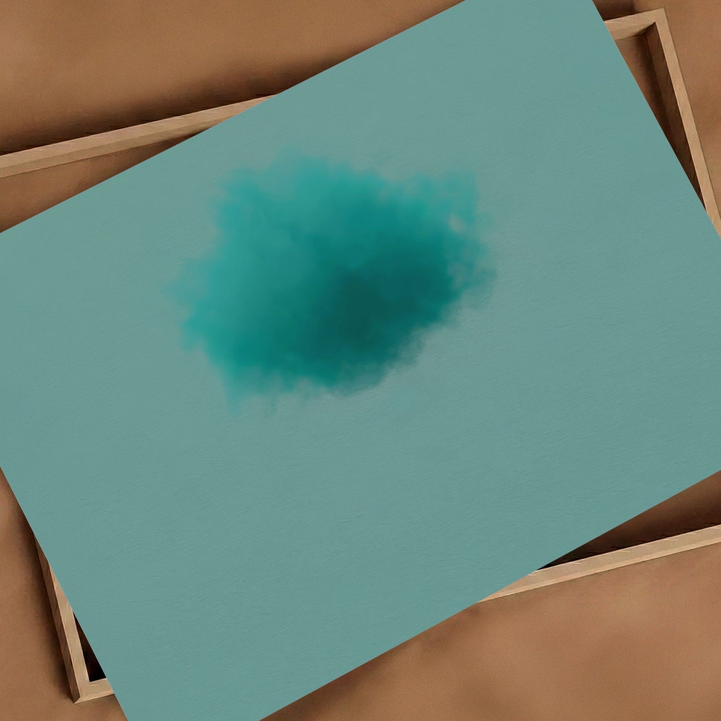 Art Print Showcase Of Colorful Cloud · Tiffany Blue, Horizontal