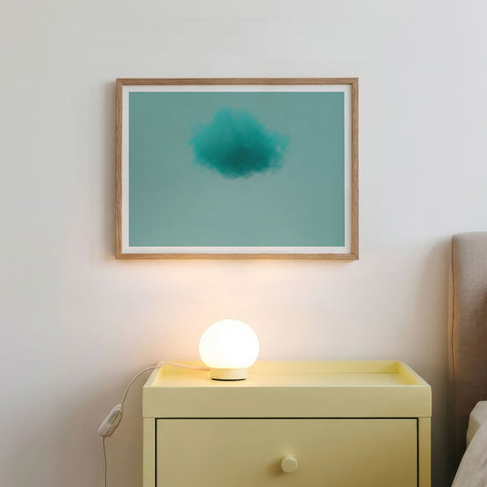 Framed Wall Art Of Colorful Cloud · Tiffany Blue, Horizontal