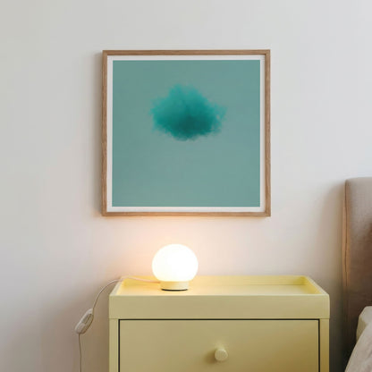 Framed Wall Art Of Colorful Cloud · Tiffany Blue, Square