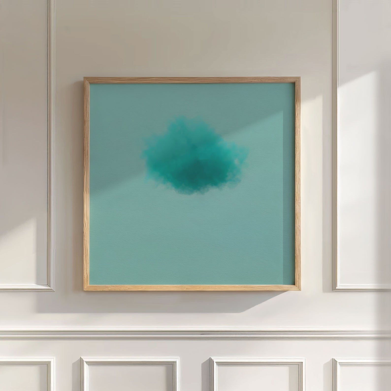 Colorful Cloud · Tiffany Blue, Wall Art, Square