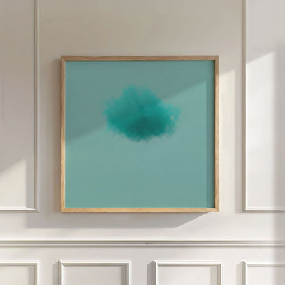Colorful Cloud · Tiffany Blue, Wall Art, Square