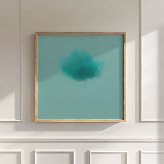 Colorful Cloud · Tiffany Blue, Wall Art, Square