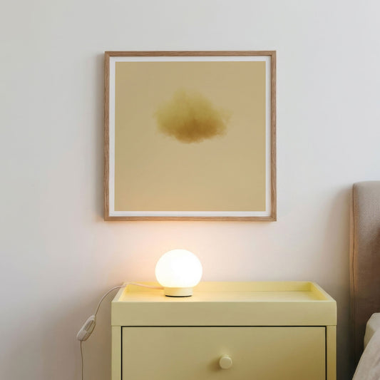 Framed Wall Art Of Colorful Cloud · Yellow, Square