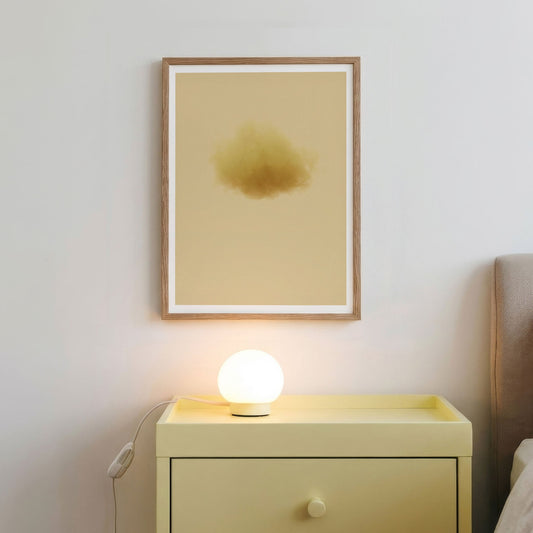 Framed Wall Art Of Colorful Cloud · Yellow, Vertical