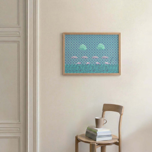 Cool Summer, Horizontal, Framed Art