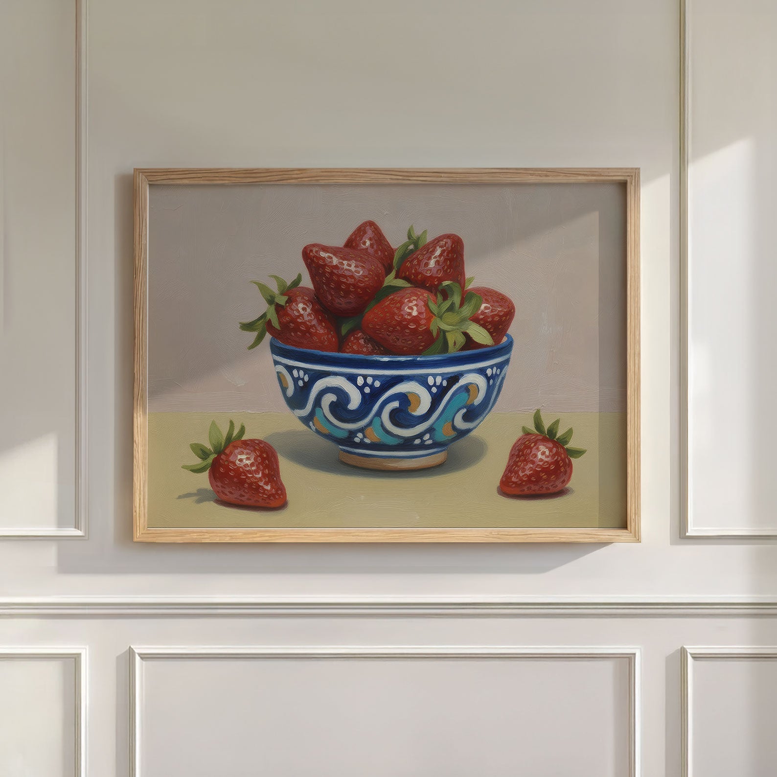 Countryside Strawberries, Horizontal, Wall Art