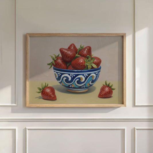 Countryside Strawberries, Horizontal, Wall Art