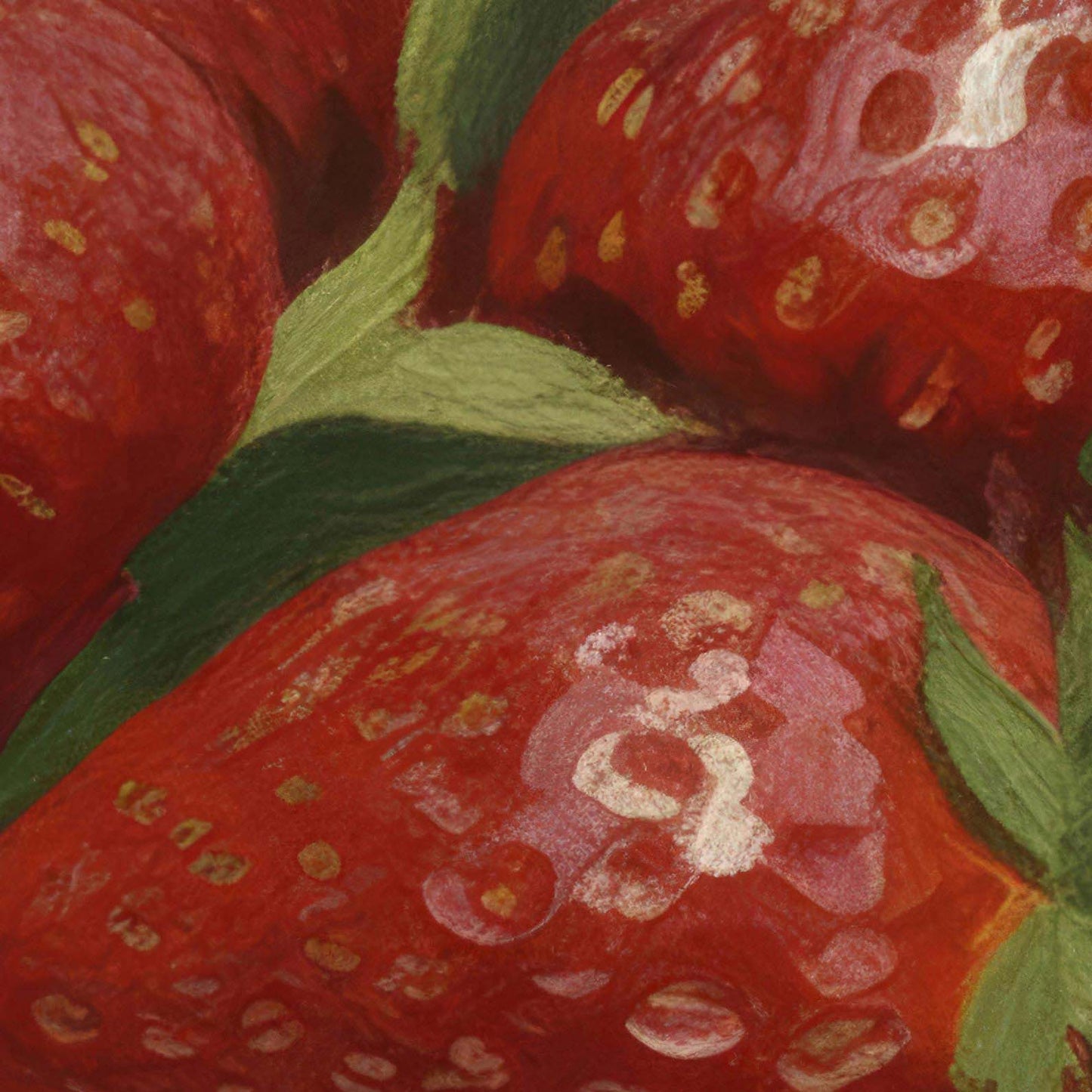 High Resolution Art Texture Of Countryside Strawberries