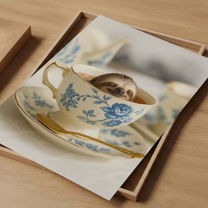 Cozy Tea Time III, Vertical, Art Print