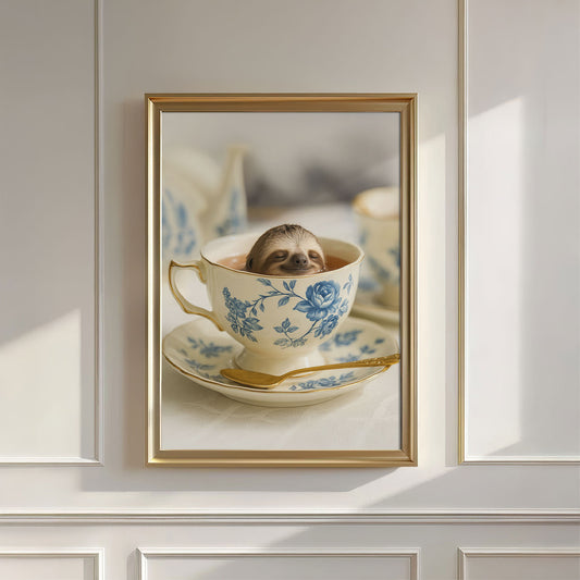 Cozy Tea Time III, Vertical, Wall Art