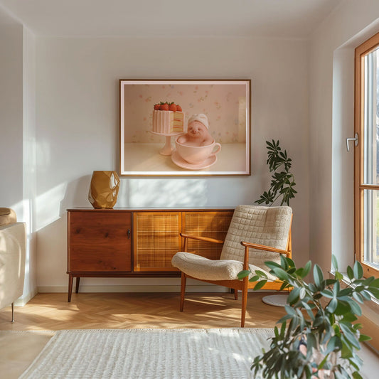 Cozy Tea Time II, Horizontal, Framed Art