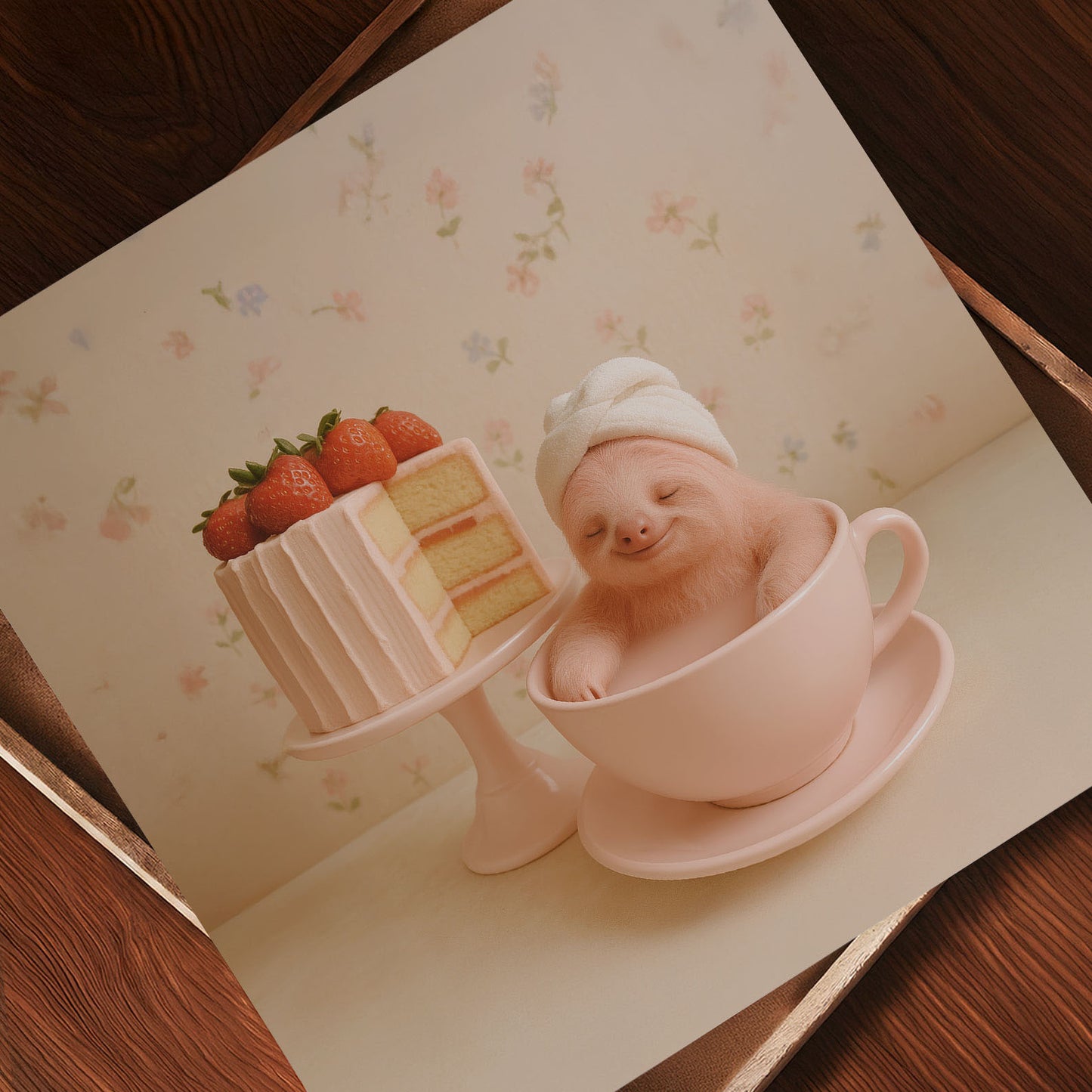 Cozy Tea Time II, Square, Art Print