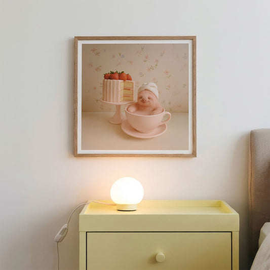 Cozy Tea Time II, Square, Framed Art