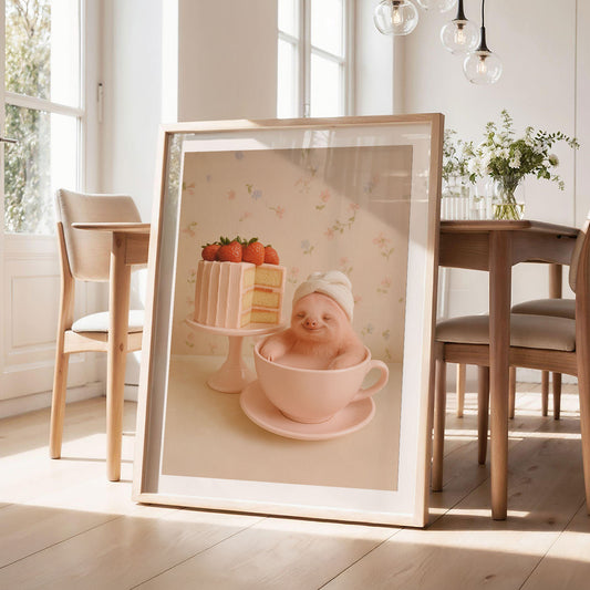 Cozy Tea Time II, Vertical, Framed Art