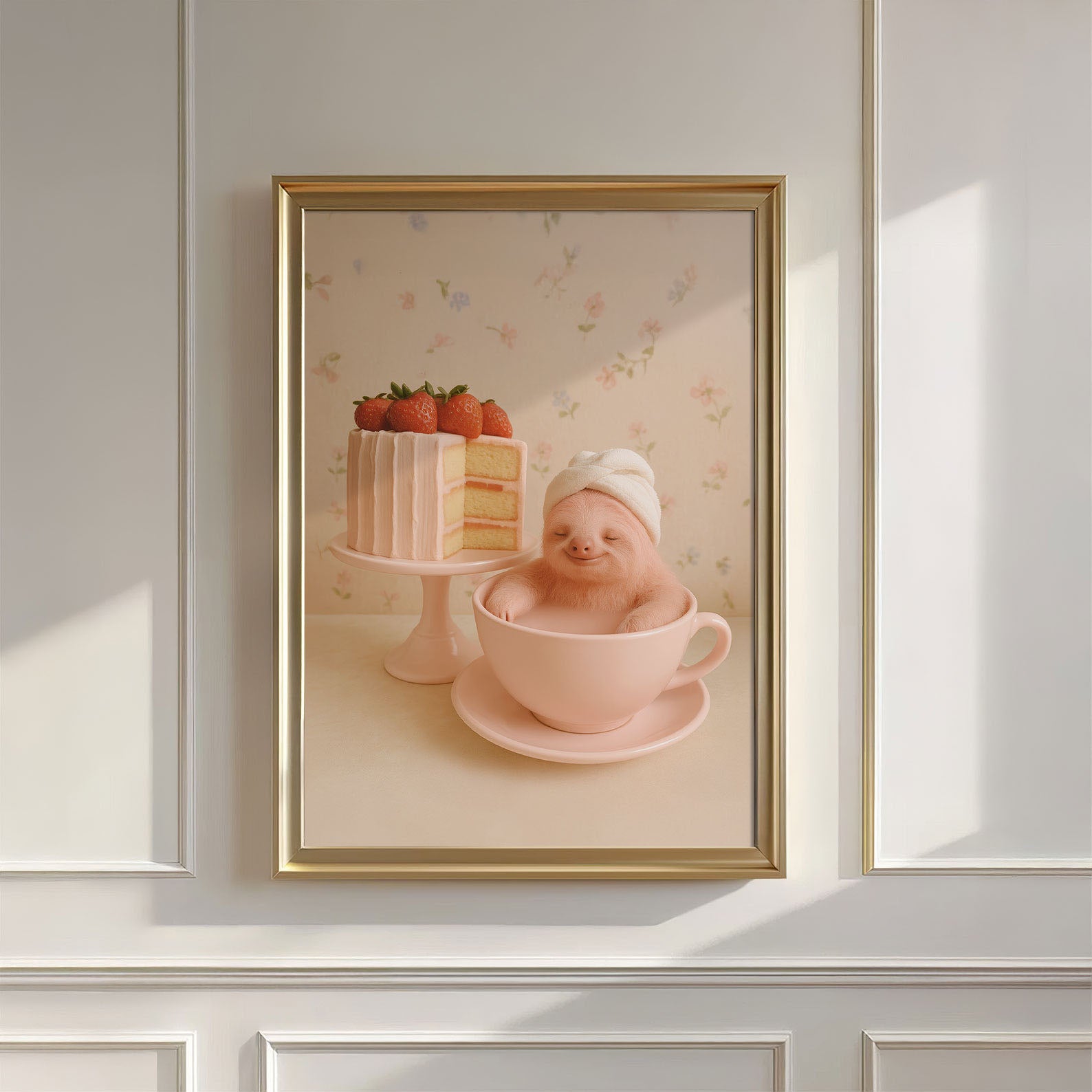 Cozy Tea Time II, Vertical, Wall Art