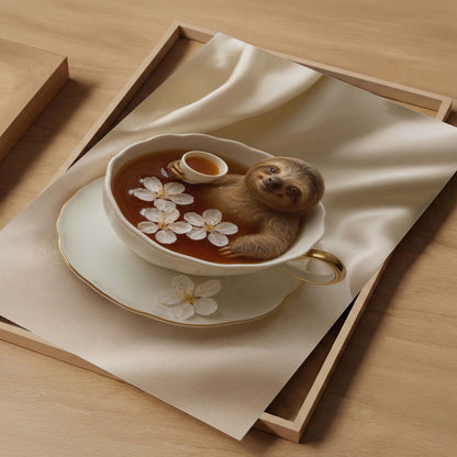 Cozy Tea Time I, Vertical, Art Print
