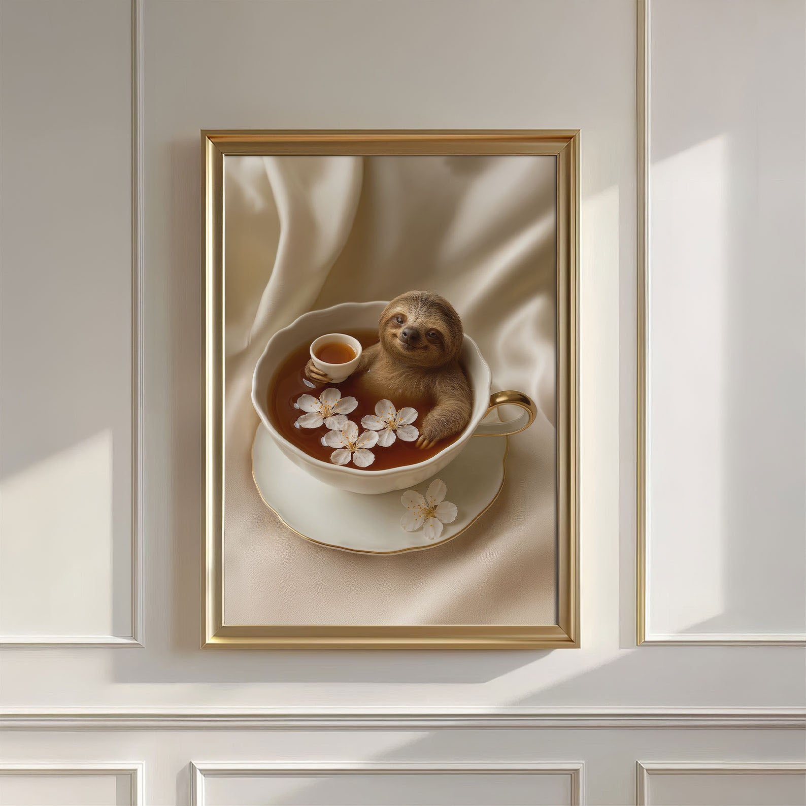 Cozy Tea Time I, Vertical, Wall Art