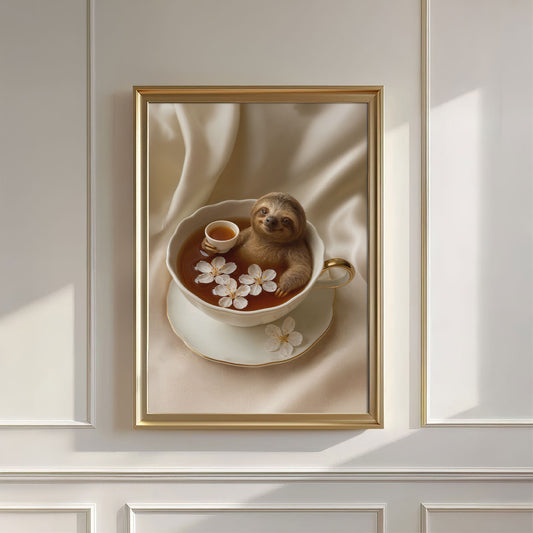 Cozy Tea Time I, Vertical, Wall Art