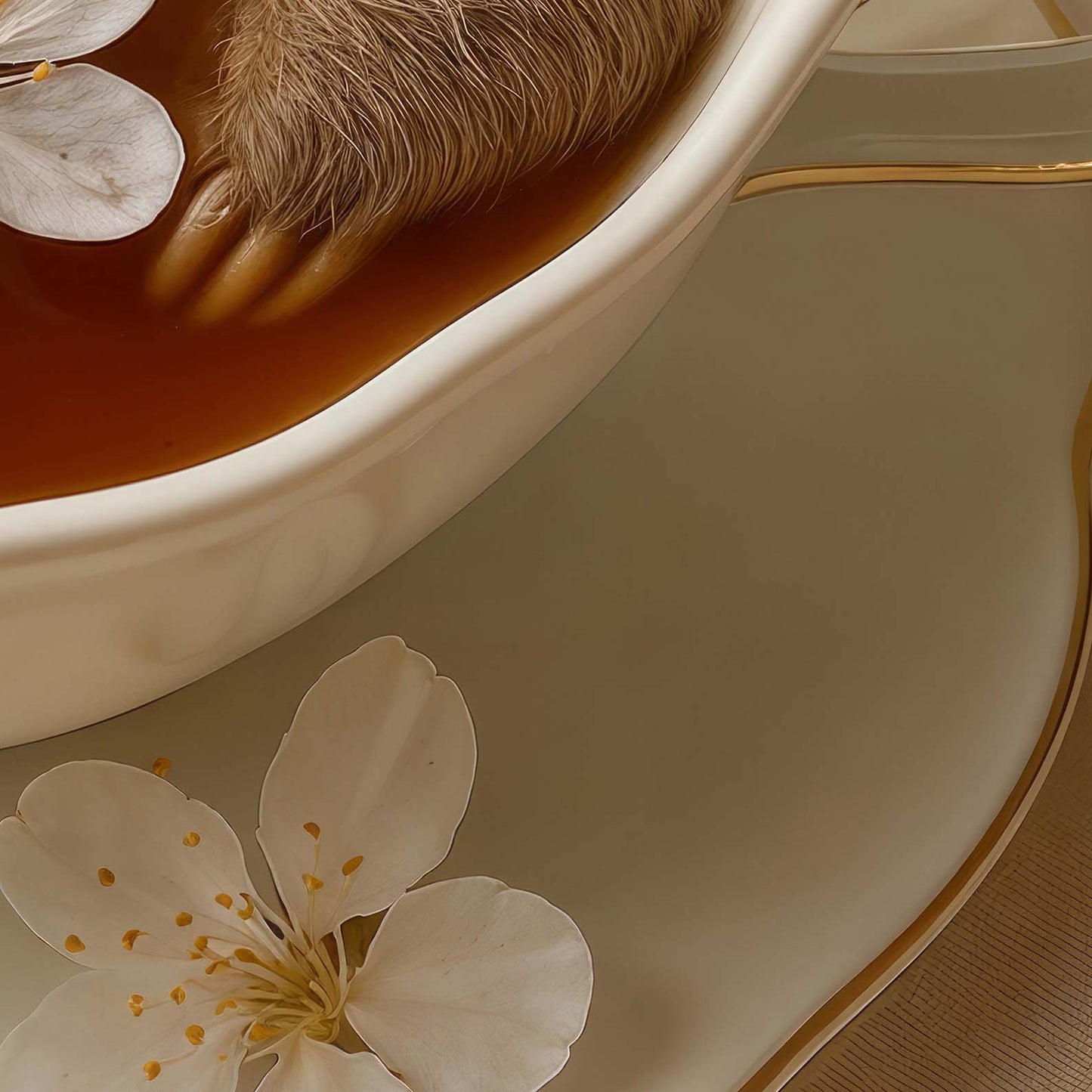High Resolution Art Texture Of Cozy Tea Time I
