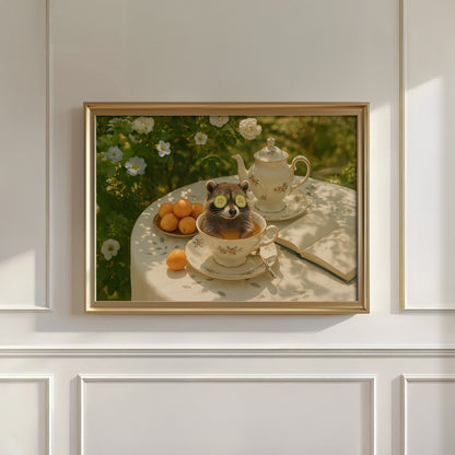Tea Time in Spring Blooms N8-821, Horizontal