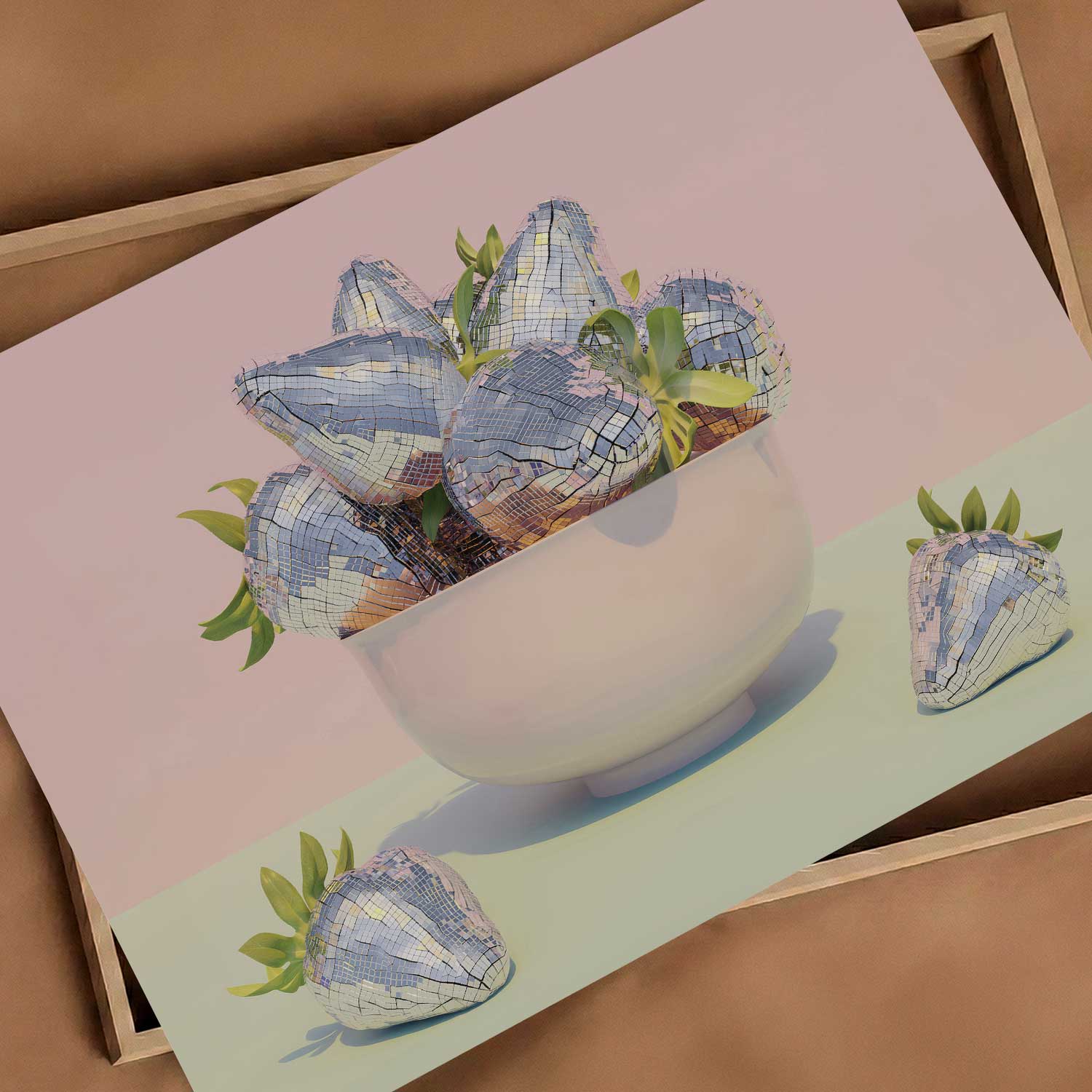 Disco Berry Bowl III, Horizontal, Art Print