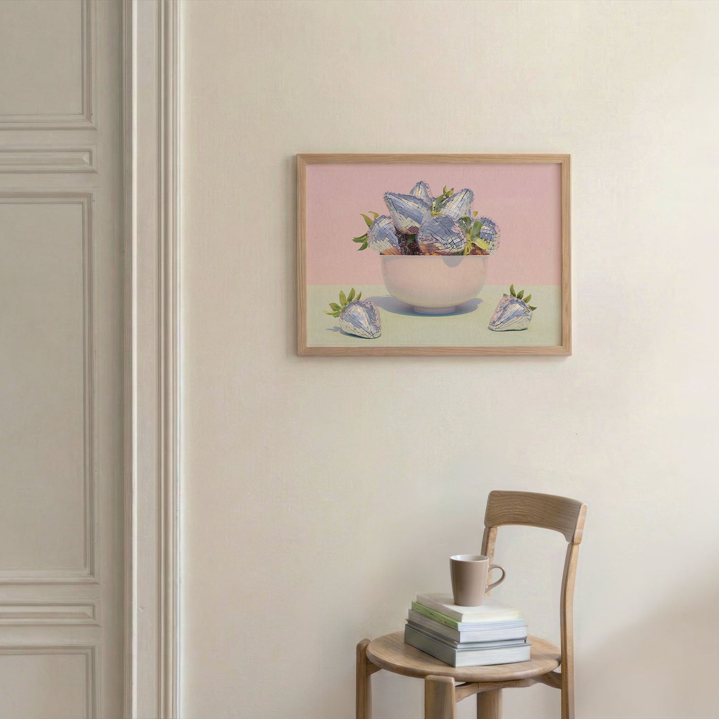 Disco Berry Bowl III, Horizontal, Framed Art