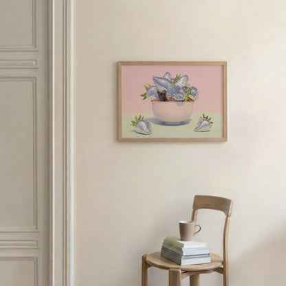 Disco Berry Bowl III, Horizontal, Framed Art