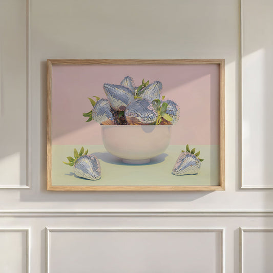 Disco Berry Bowl III, Horizontal, Wall Art