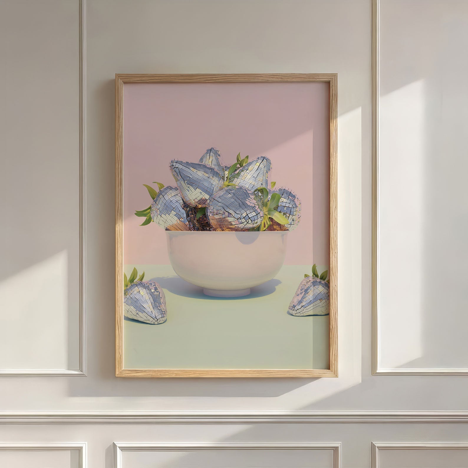Disco Berry Bowl III, Vertical, Wall Art