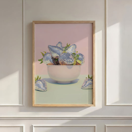 Disco Berry Bowl III, Vertical, Wall Art