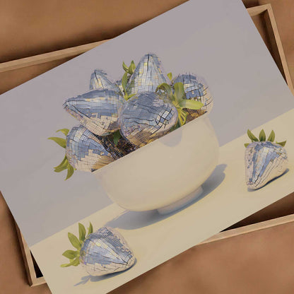 Disco Berry Bowl II, Horizontal, Art Print