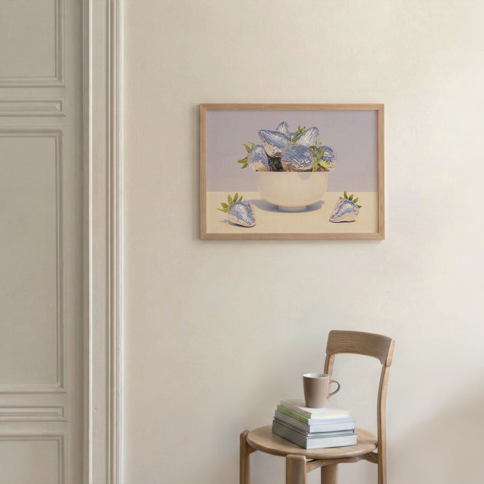 Disco Berry Bowl II, Horizontal, Framed Art