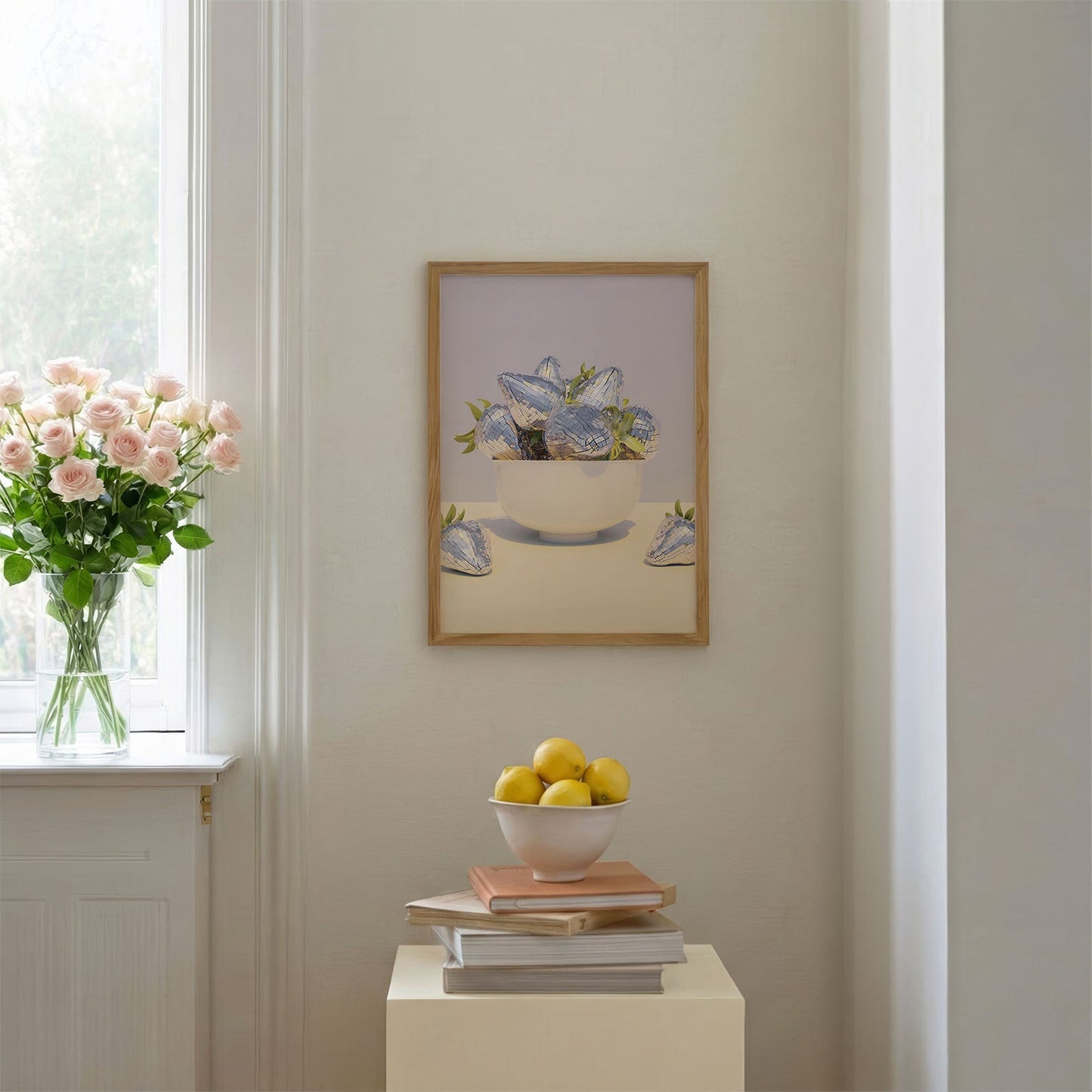 Disco Berry Bowl II, Vertical, Framed Art