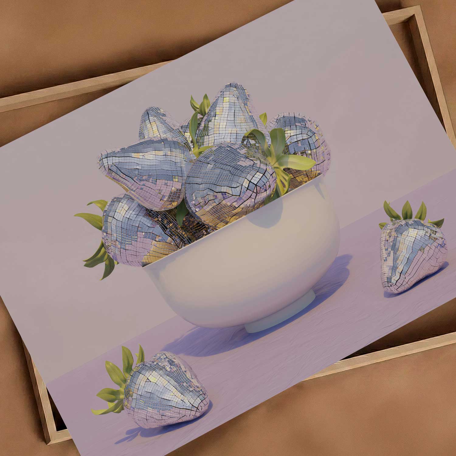 Disco Berry Bowl I, Horizontal, Art Print
