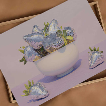 Disco Berry Bowl I, Horizontal, Art Print
