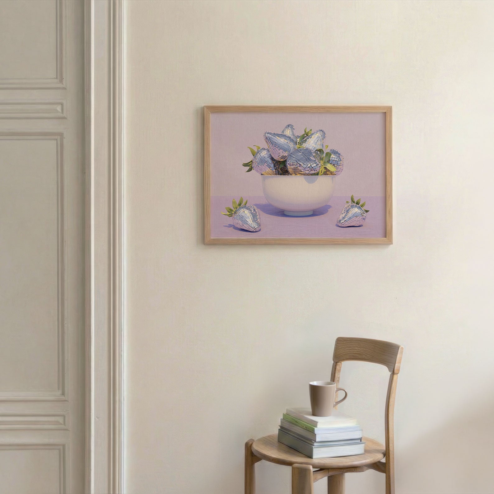 Disco Berry Bowl I, Horizontal, Framed Art