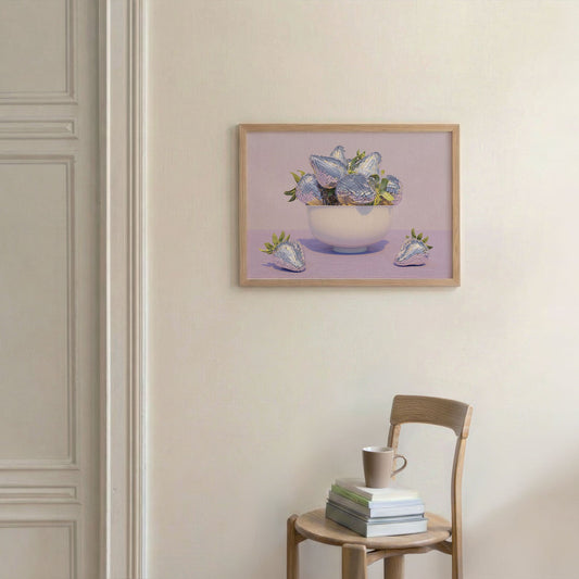 Disco Berry Bowl I, Horizontal, Framed Art