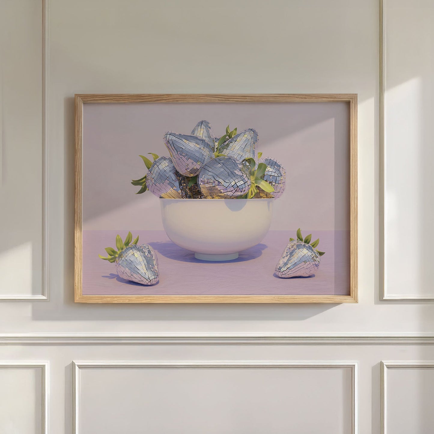 Disco Berry Bowl I, Horizontal, Wall Art