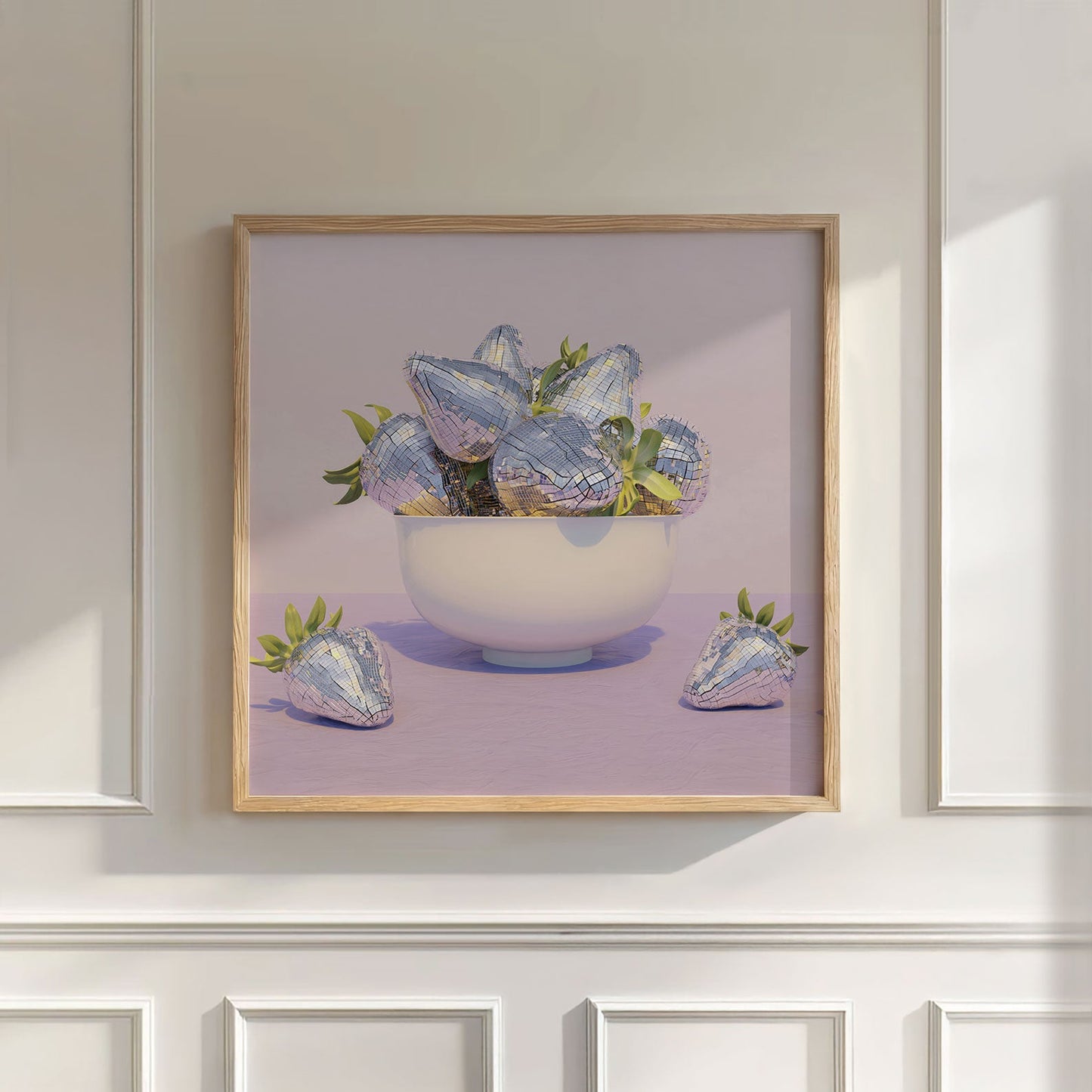 Disco Berry Bowl I, Square, Wall Art